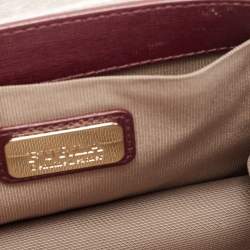 Furla Dark Burgundy Leather Mini Bella Crossbody Bag