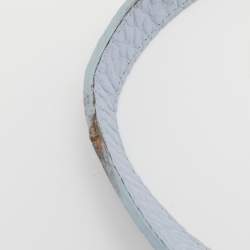 Pre Owned Furla Light Blue Leather Flap Crossbody Bag