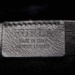 Furla Black Patent and Leather Top Handle Bag