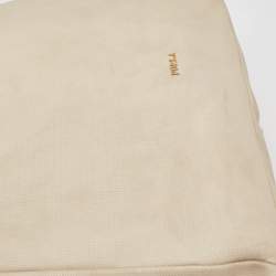 Pre Owned Furla Beige/Grey Leather Hobo