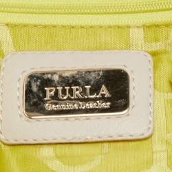 Pre Owned Furla Beige/Grey Leather Hobo