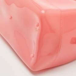 Pre Owned Furla Pink Rubber Medium Candy Satchel