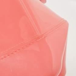 Pre Owned Furla Pink Rubber Medium Candy Satchel