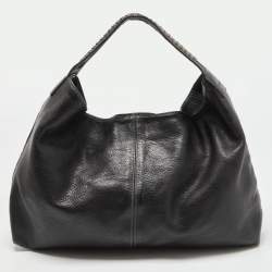 Pre Owned Furla Black Leather Elisabeth Hobo