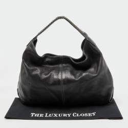 Pre Owned Furla Black Leather Elisabeth Hobo