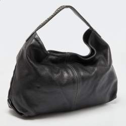 Pre Owned Furla Black Leather Elisabeth Hobo