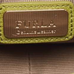 Pre Owned Furla Green Leather Mini Metropolis Crossbody Bag