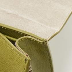 Pre Owned Furla Green Leather Mini Metropolis Crossbody Bag