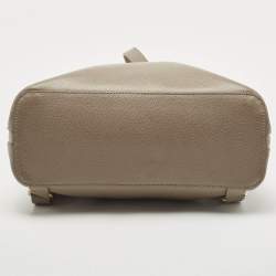 Furla Grey Leather Piper Backpack 