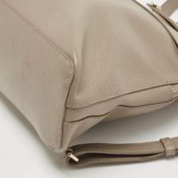 Furla Grey Leather Piper Backpack 