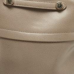 Furla Grey Leather Piper Backpack 