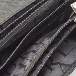 Pre Owned Furla Black Leather Flap Continental Wallet