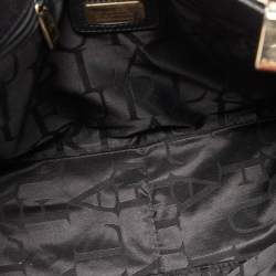 Pre Owned Furla Black Leather Double Zip Tote