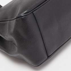 Pre Owned Furla Black Leather Double Zip Tote