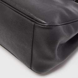 Pre Owned Furla Black Leather Double Zip Tote