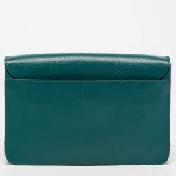 Pre Owned Furla Green Leather Small Metropolis Shoulder Bag