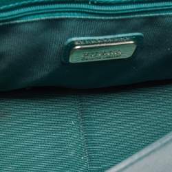 Pre Owned Furla Green Leather Small Metropolis Shoulder Bag