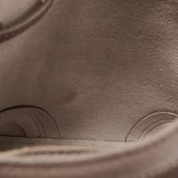 Furla Beige Leather Mini Stacy Drawstring Bucket Bag