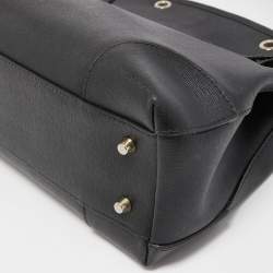 Furla Black Leather Piper Satchel
