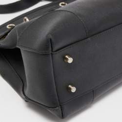 Furla Black Leather Piper Satchel