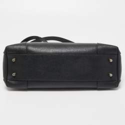Furla Black Leather Piper Satchel