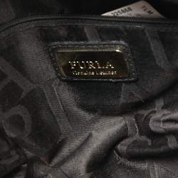 Furla Black Leather Piper Satchel