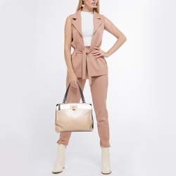 Furla Tri Color Leather Piper Cartella Top Handle Bag