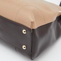 Furla Tri Color Leather Piper Cartella Top Handle Bag