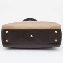 Furla Tri Color Leather Piper Cartella Top Handle Bag