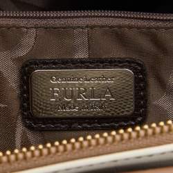 Furla Tri Color Leather Piper Cartella Top Handle Bag