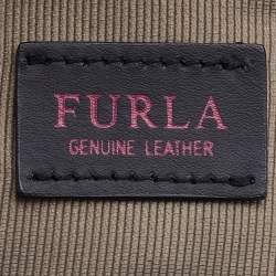 Furla Taupe/Black Leather Metropolis Magia Tote