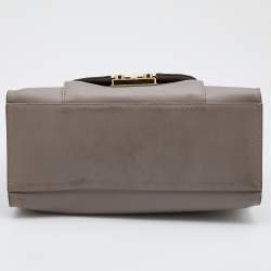 Furla Taupe/Black Leather Metropolis Magia Tote