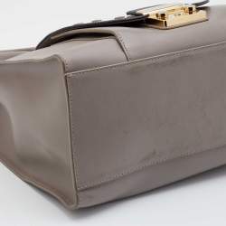 Furla Taupe/Black Leather Metropolis Magia Tote