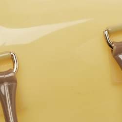 Pre Owned Furla Two Tone Yellow Rubber Medium Candy Satchel