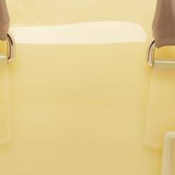 Pre Owned Furla Two Tone Yellow Rubber Medium Candy Satchel