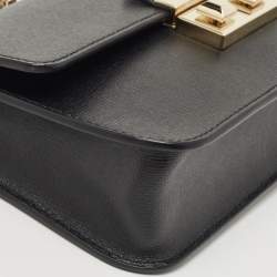 Furla Black Leather Bella Crossbody Bag 