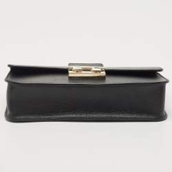 Furla Black Leather Bella Crossbody Bag 