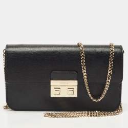 Furla Black Leather Bella Crossbody Bag 