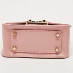 Furla Pink Leather Mini Metropolis Crossbody Bag