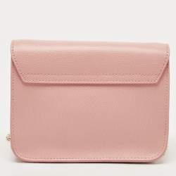 Furla Pink Leather Mini Metropolis Crossbody Bag