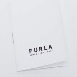 Pre Owned Furla White Croc Embossed Leather Ginger L Hobo