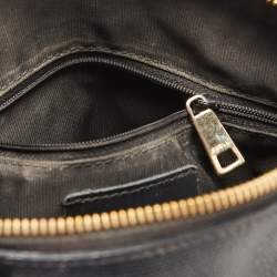 Pre Owned Furla Black Leather Small Piper Dome Satchel