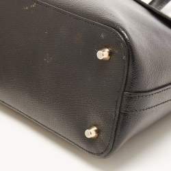 Pre Owned Furla Black Leather Small Piper Dome Satchel