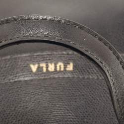 Pre Owned Furla Black Leather Small Piper Dome Satchel