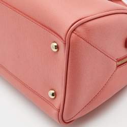 Pre Owned Furla Coral Orange Leather Alissa Satchel