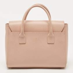 Pre Owned Furla Pink Leather Small Metropolis Tote