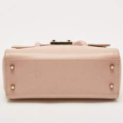 Pre Owned Furla Pink Leather Small Metropolis Tote
