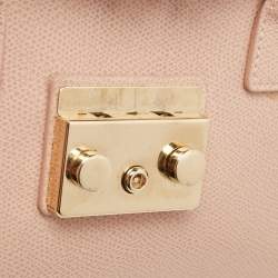 Pre Owned Furla Pink Leather Small Metropolis Tote