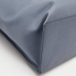 Pre Owned Furla Light Blue Leather Sally Tote