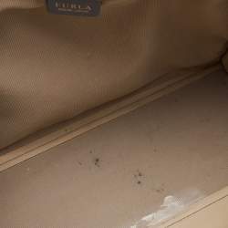 Pre Owned Furla Light Blue Leather Sally Tote